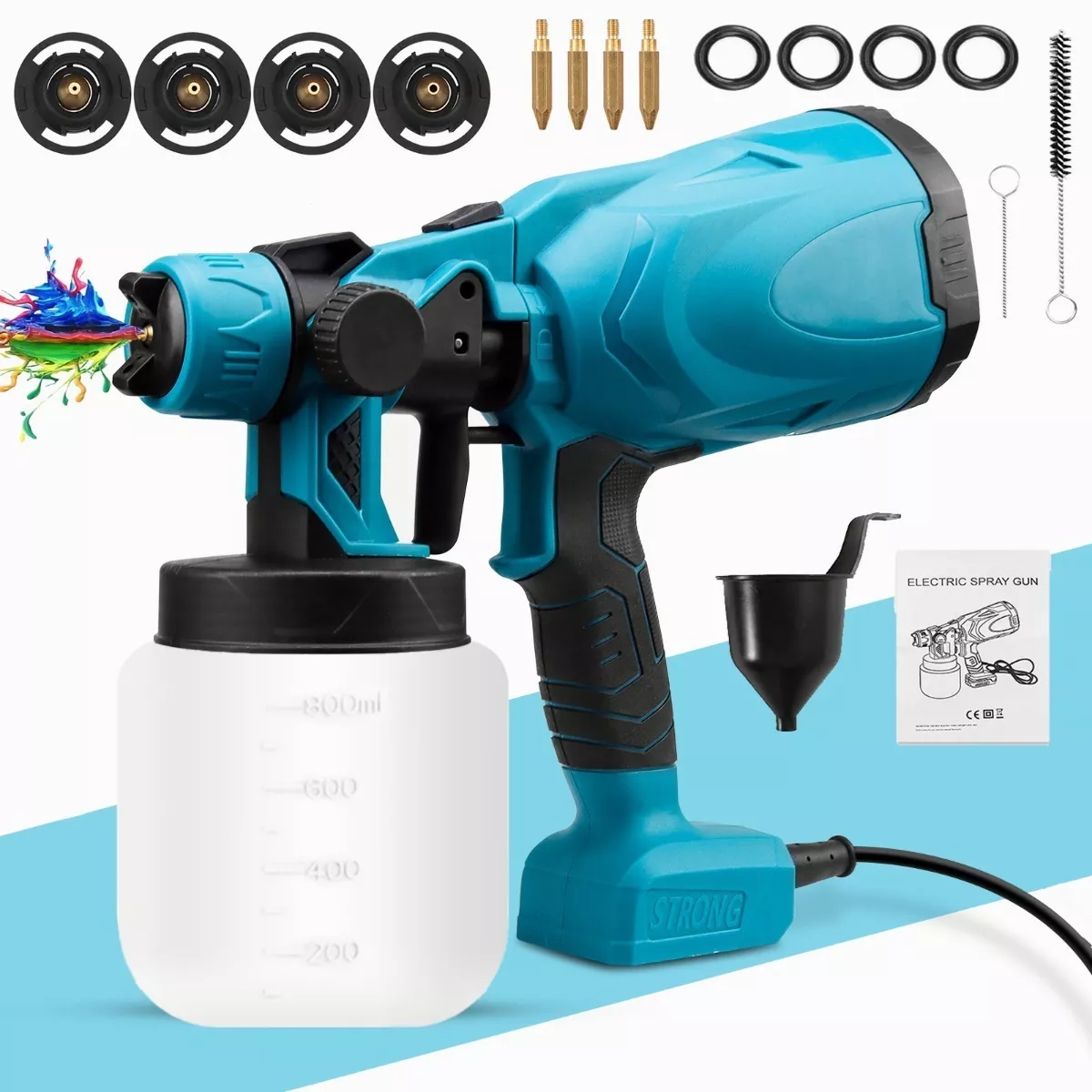 Pistola Para Pintar Eléctrica Con 3 Modos De Pulverización