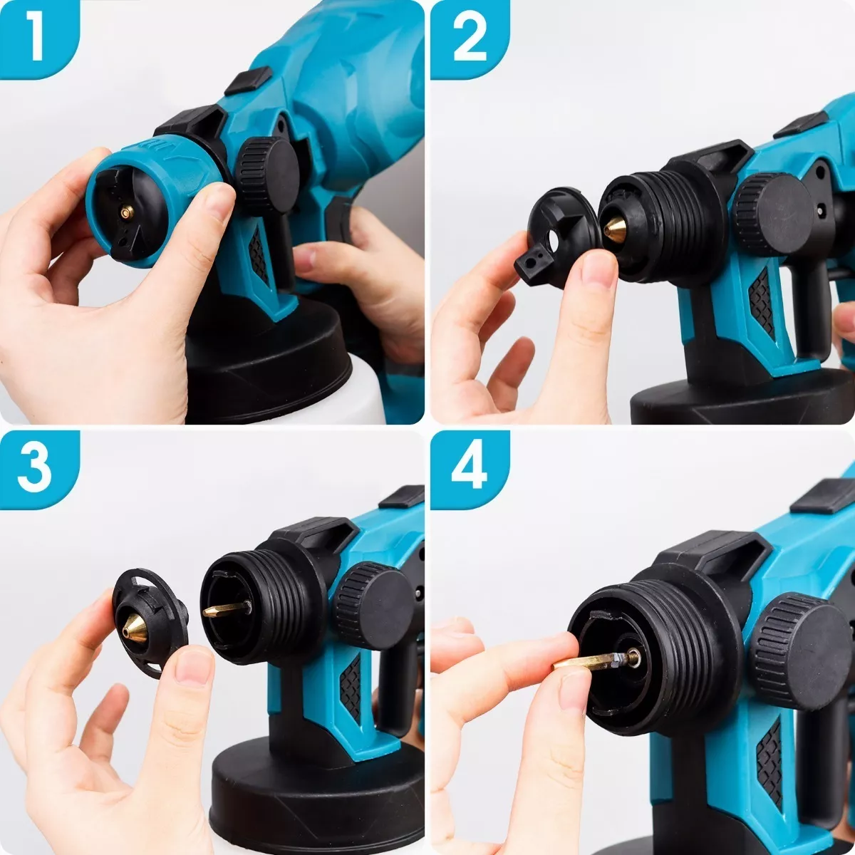 Pistola Para Pintar Eléctrica Con 3 Modos De Pulverización