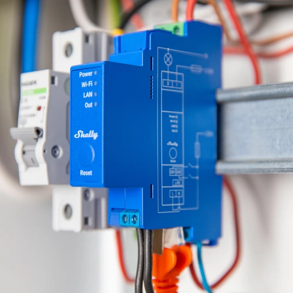 Contacto Seco Interruptor WIFI Industrial 1 Canal Shelly