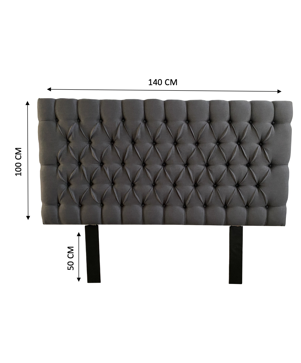 Cabecera Capitonada Soho Gris oxford matrimonial, El Bazar Store, Habitación, Moderna