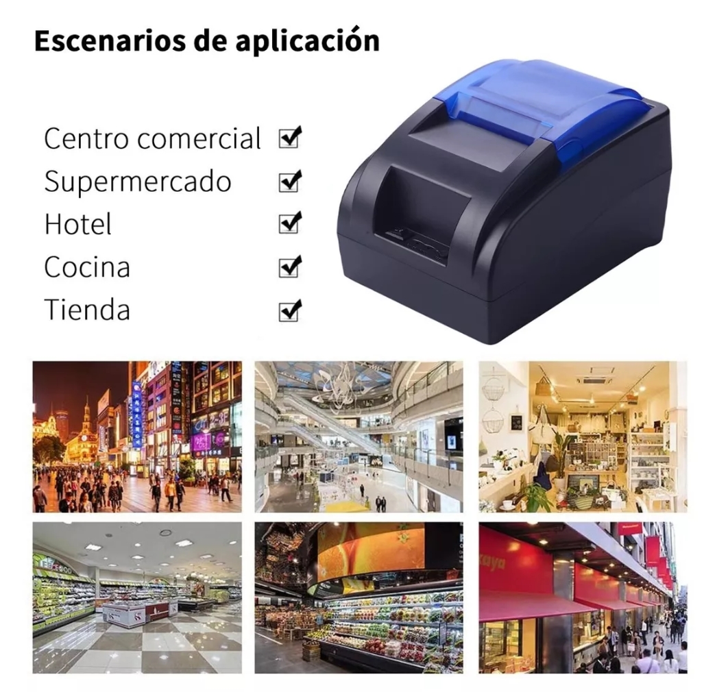Impresora Térmica Pos Usb De 58 Mm C/bluetooth Para Recibos