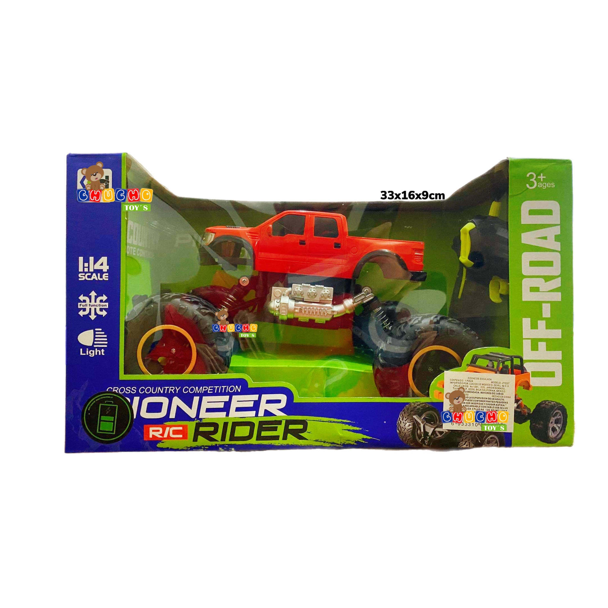 Camioneta Todo Terreno Control Remoto Pila Recargable Y Luz