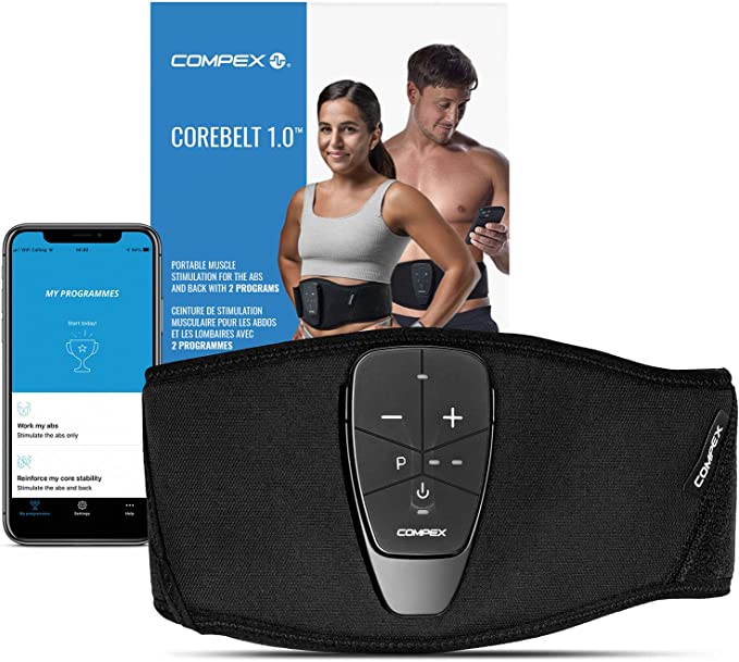 Cinturón Electroestimulador Compex Corebelt 1.0 Faja Gym Abdominal Lumbar S/M