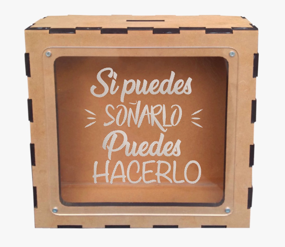 Alcancía de MDF Puedes Soñarlo 