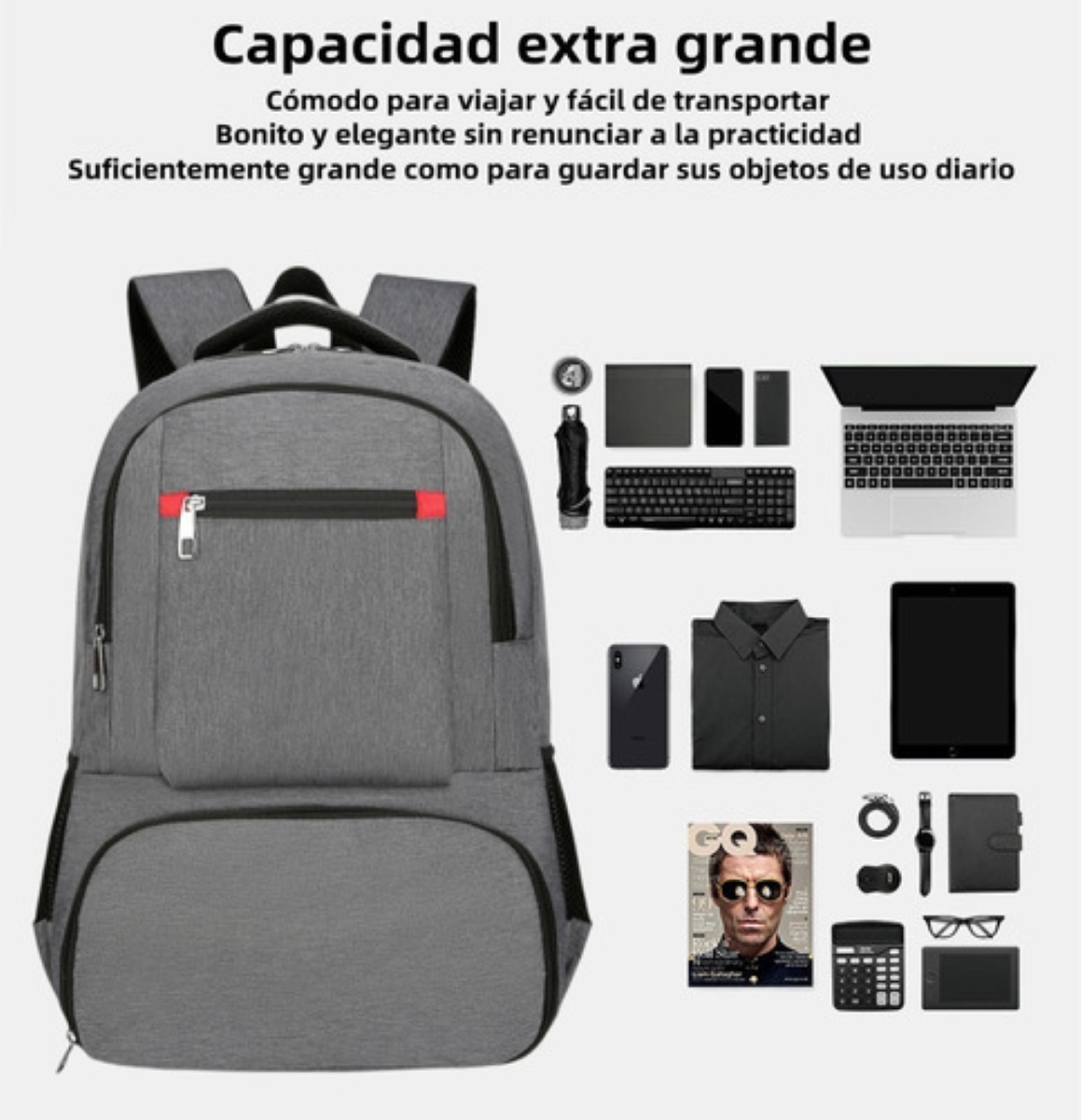 Bolsa De Almuerzo Impermeable Para Portátil Gris Oscuro