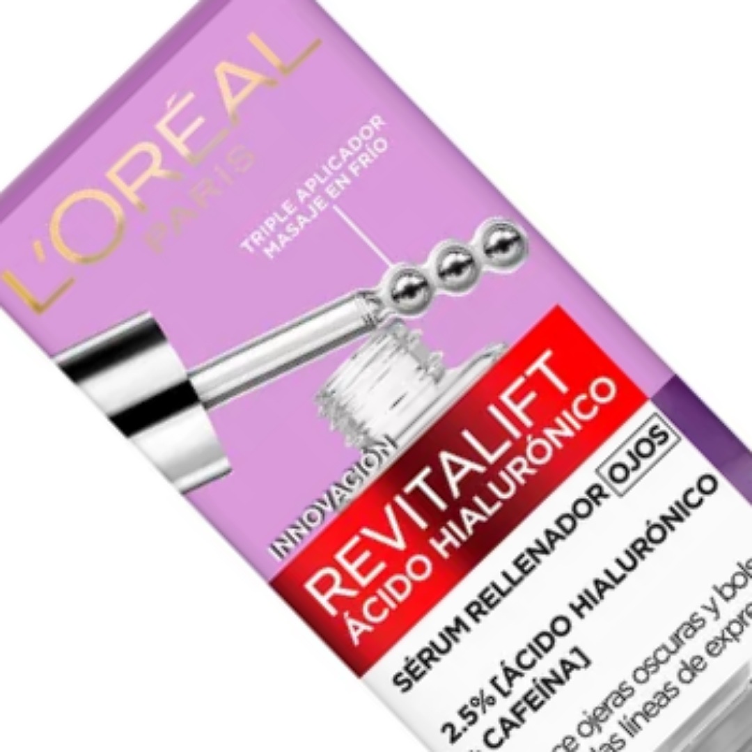 Ácido Hialurónico Sérum de Ojos L'Oréal Paris Revitalift día/noche para piel normal de 20mL