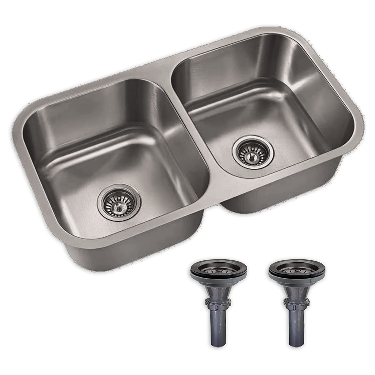 Tarja Doble de Submontar Negra, Incluye Dos Contra Canastas de Acero