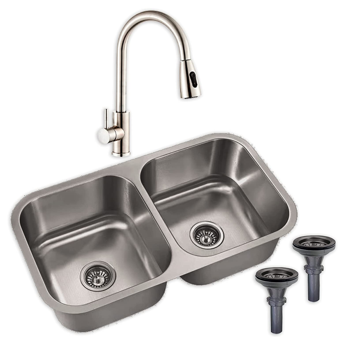 Tarja Doble de Submontar Negra, Incluye Mezcladora y 2 Contra Canasta