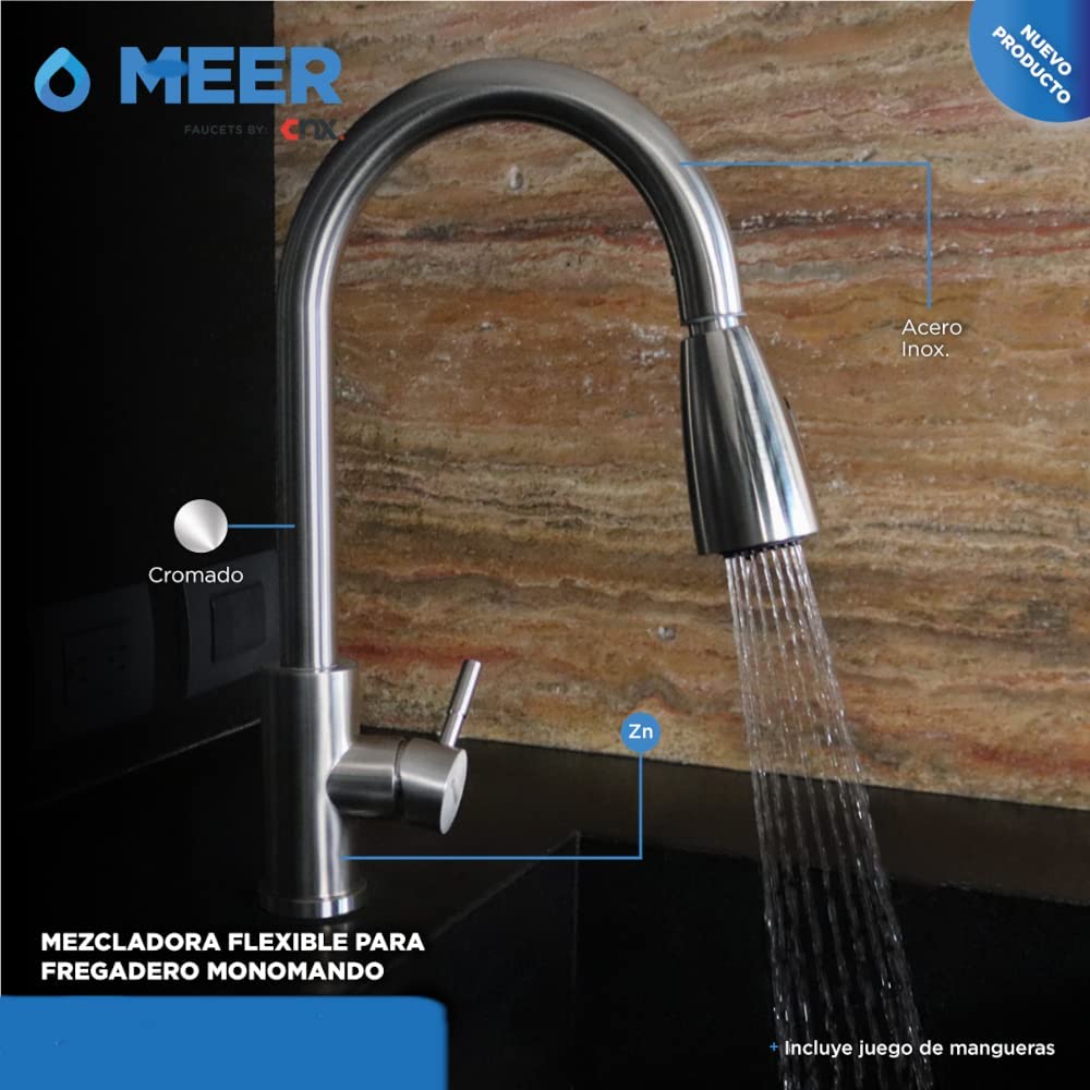 Tarja Doble de Submontar Negra, Incluye Mezcladora y 2 Contra Canasta