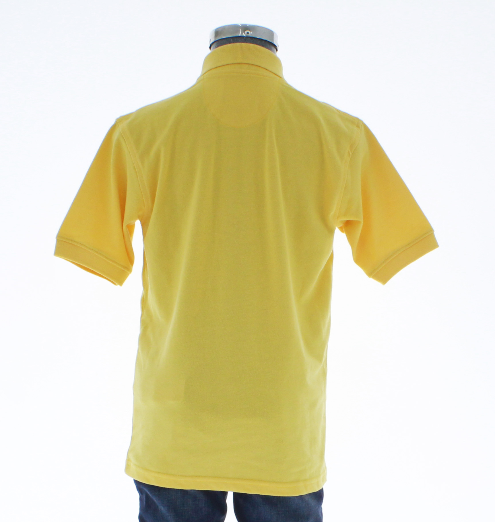 Playera Polo Para Niño De Algodon Color Amarillo 3341 2 a 18 Años.