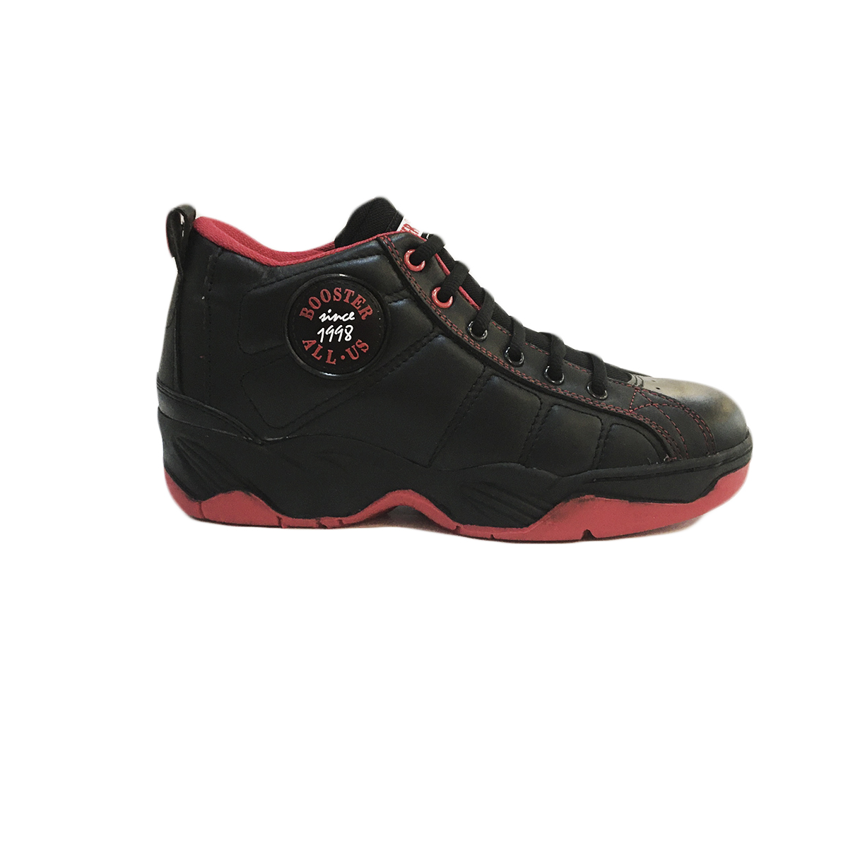 Tenis Negros Booster De Piel Bota