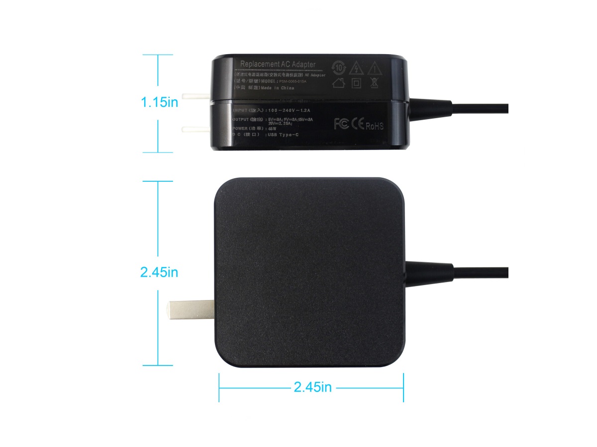 Cargador para Huawei Usb Tipo C 65w 20v 3.2a Matebook D13 D14 D15