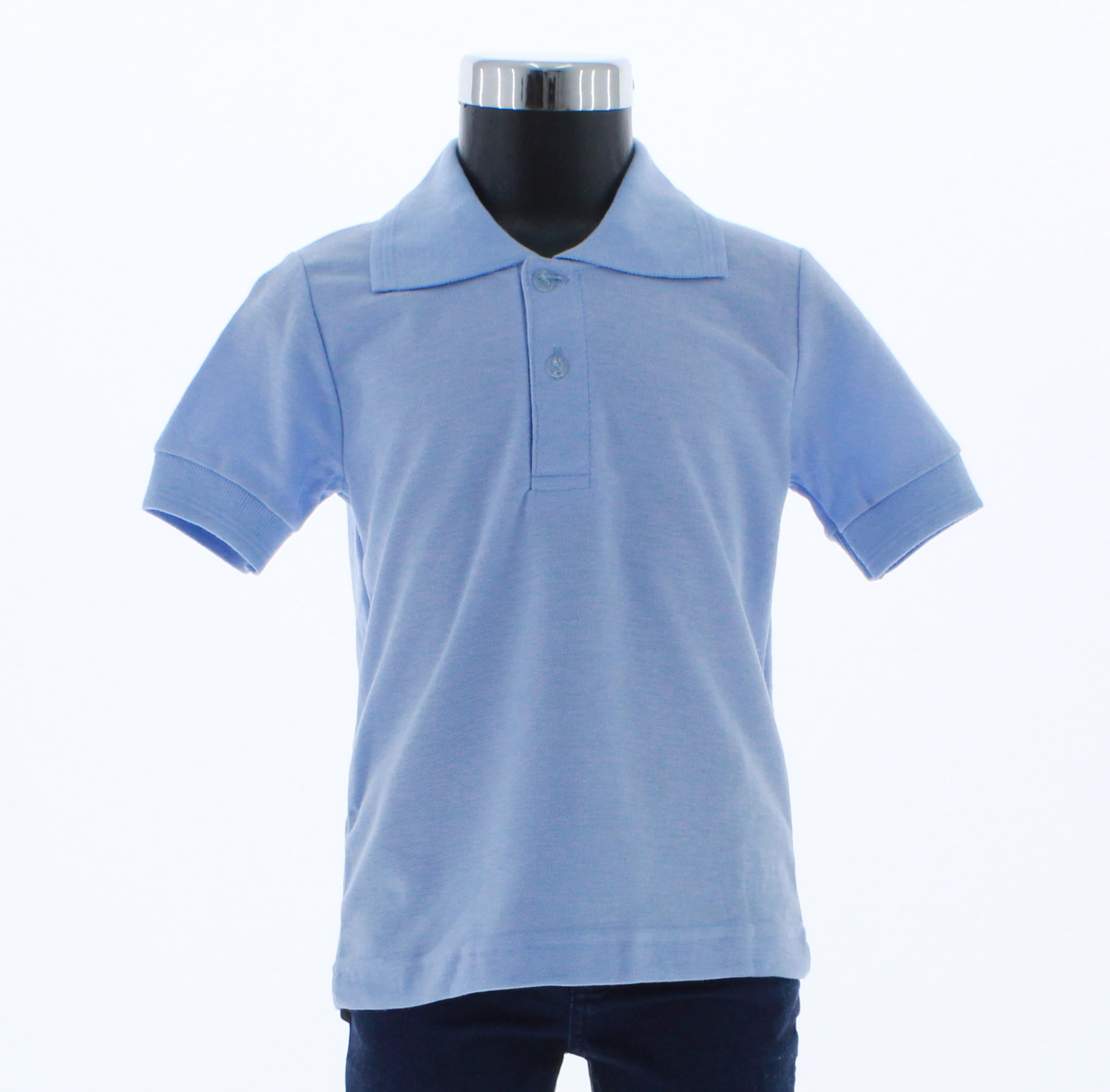 Playera Polo Para Niño De Algodon Azul Cielo 3343 2 a 18 Años