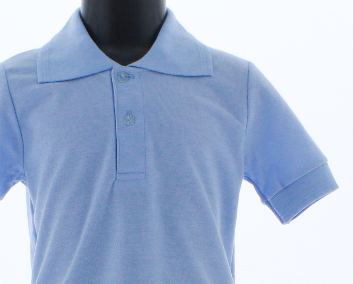 Playera Polo Para Niño De Algodon Azul Cielo 3343 2 a 18 Años