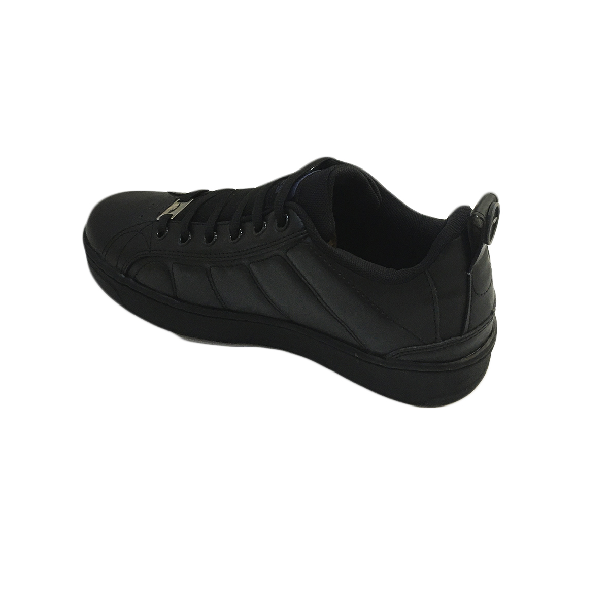 Tenis Negros de piel Booster Hombre 