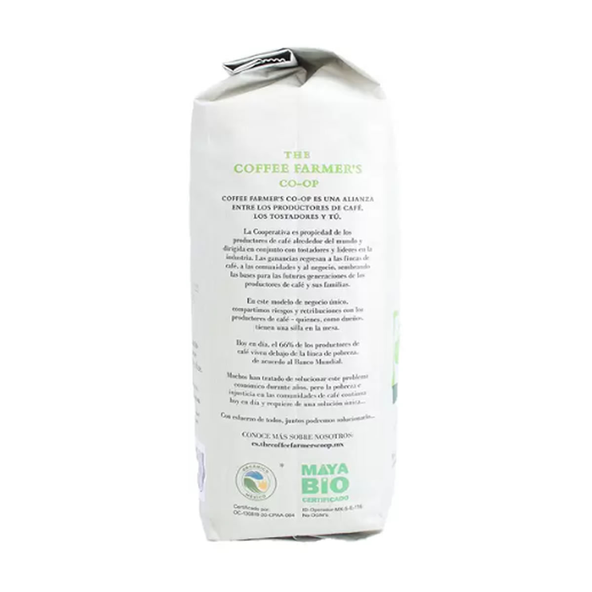 Café Orgánic Tostado Francés Grano Entero Coffee Farmers 1Kg