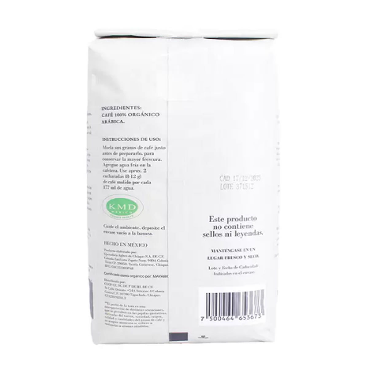 Café Orgánic Tostado Francés Grano Entero Coffee Farmers 1Kg