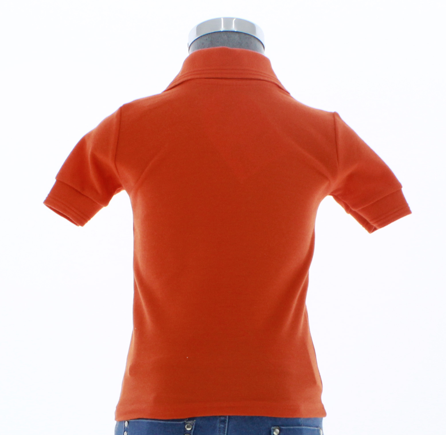 Playera Polo Para Niño De Algodon Naranja 3350 2 a 18 Años