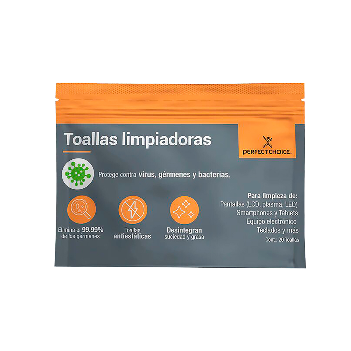 Toallas limpiadoras PERFECT CHOICE  PC-030270