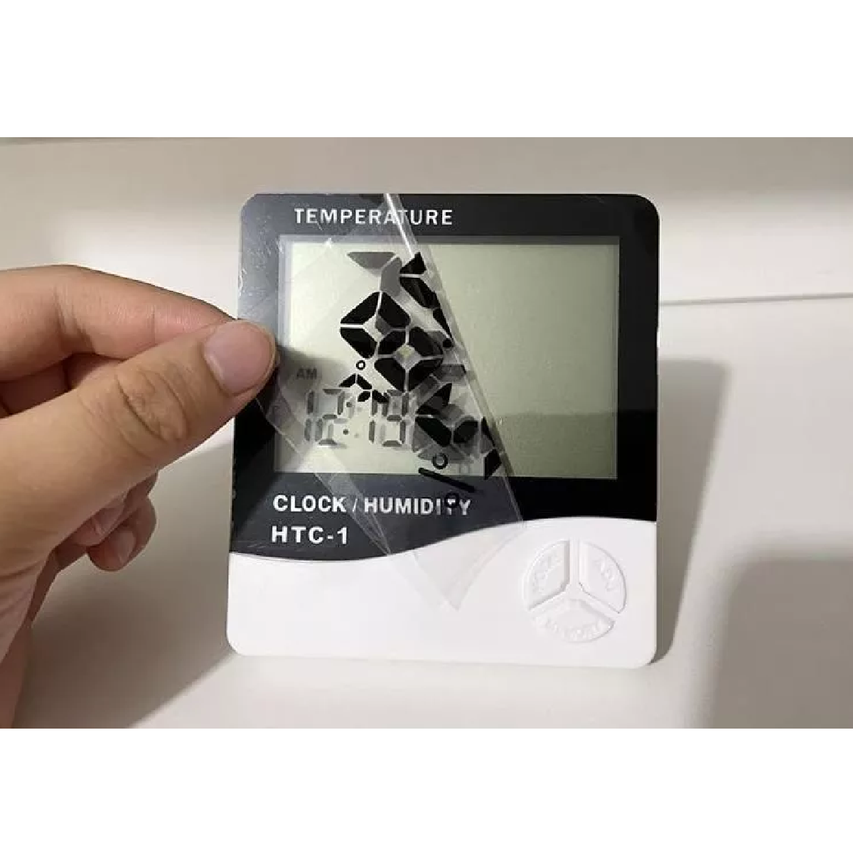 Higrometro Digital Termometro Medidor Humedad Reloj Alarma