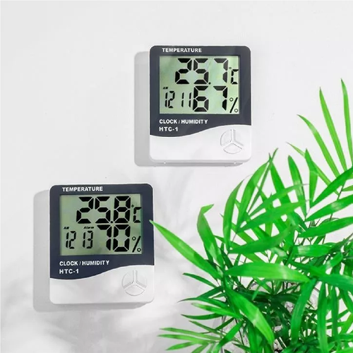 Termometro Higrometro Digital Humedad Temperatura Reloj