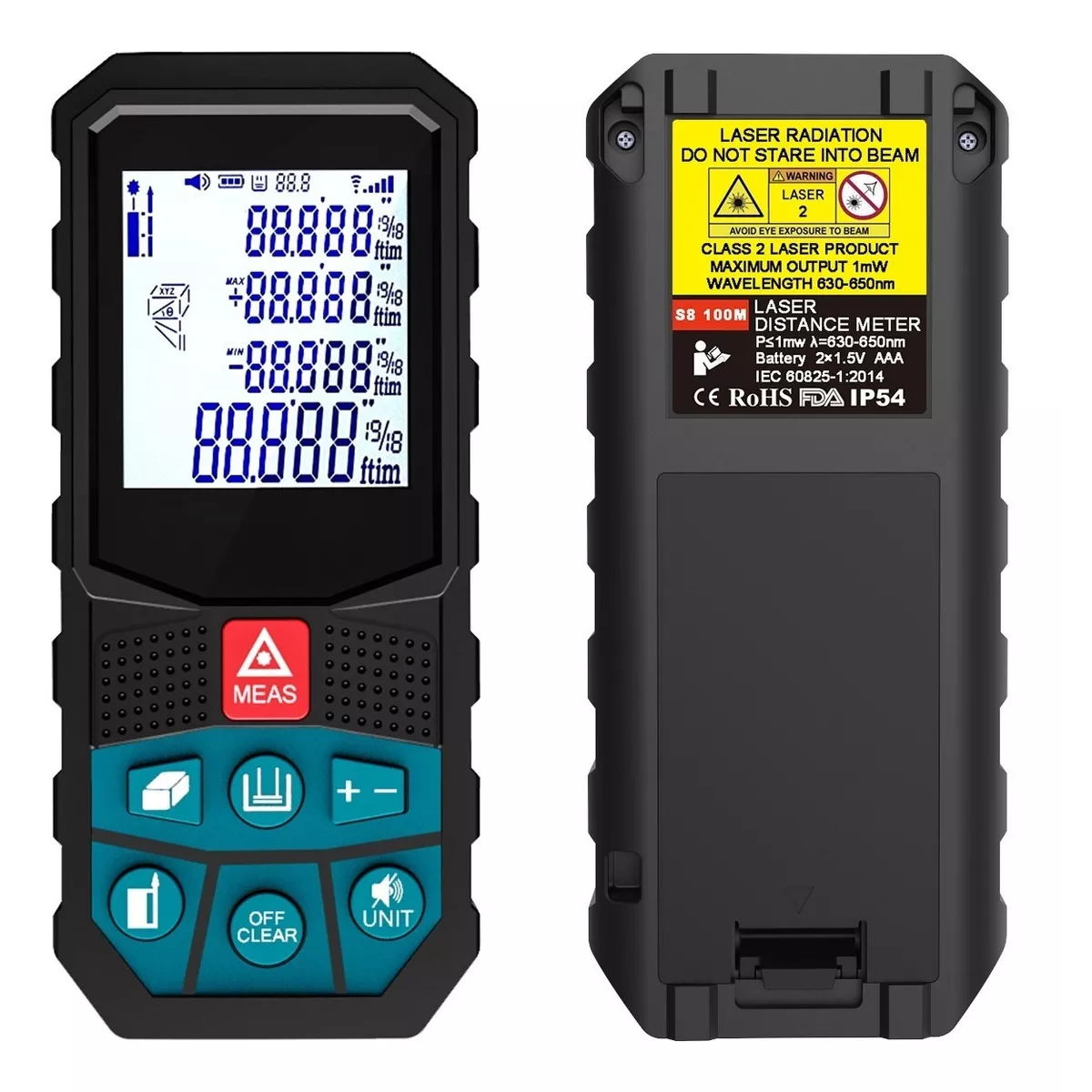 Telemetro Medidor Laser Distanciometro 100m Distancia Negro