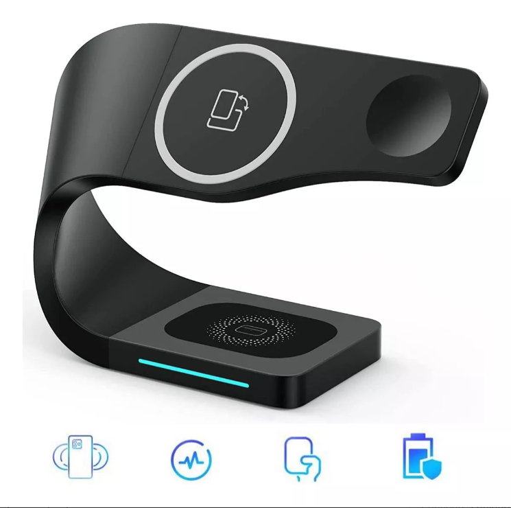 Soporte De Carga Inalámbrico Qi para 4 dispositivos - 15w Base de Carga Rápida