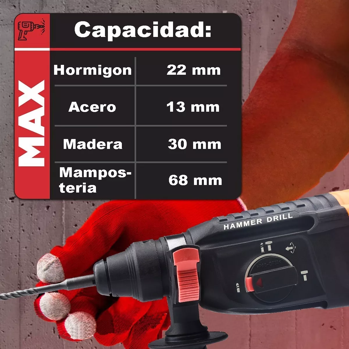 Rotomartillo Concelador Perforador Sds 1050w