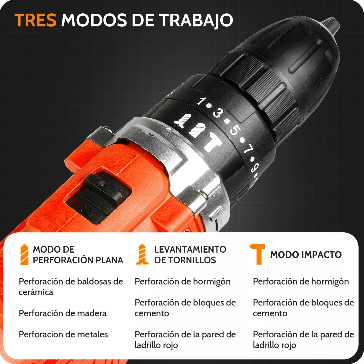 Kit Taladro De Impacto Inalámbrico Con 2 Baterías De Litio