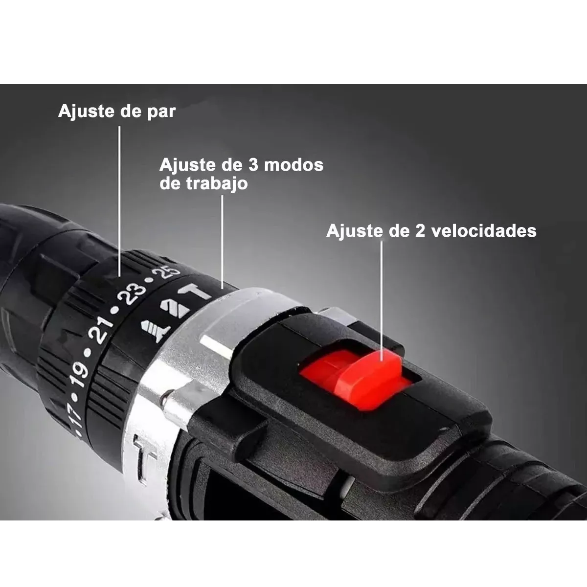 Taladro Atornillador Alto Impacto Inalámbrico Con Baterías