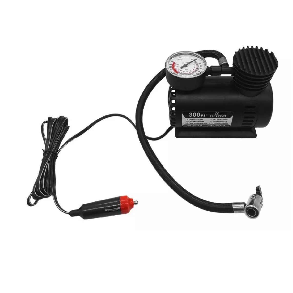 Compresor De Aire Mini Para Llanta 300psi Portátil 12v