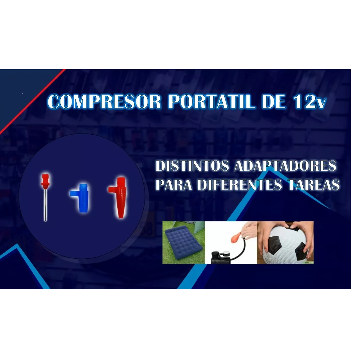 Compresor De Aire Mini Para Llanta 300psi Portátil 12v