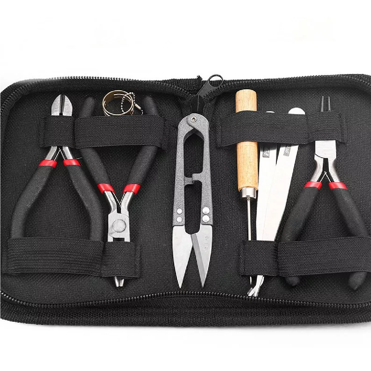 Kit De Herramientas Para Bisuteria Con Alicates Pinzas 8 Pzas