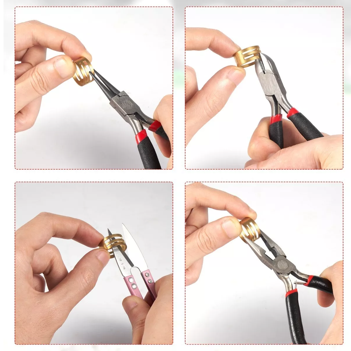 Kit De Herramientas Para Bisuteria Con Alicates Pinzas 8 Pzas