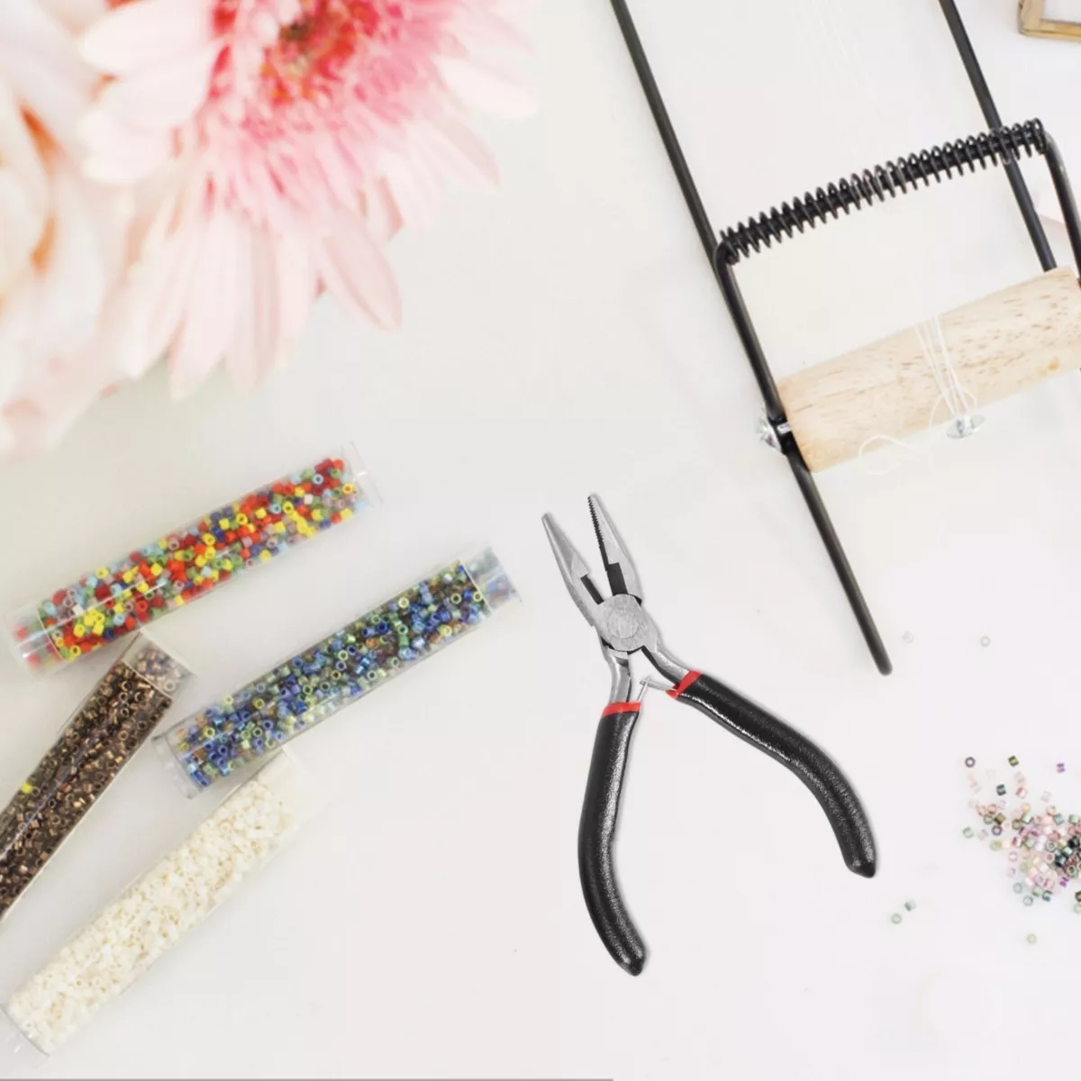 Kit De Herramientas Para Bisuteria Con Alicates Pinzas 8 Pzas