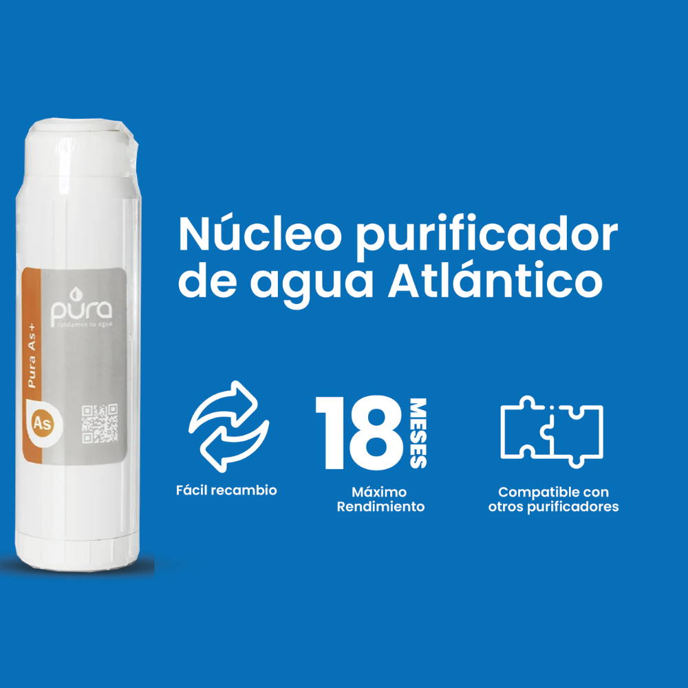 Filtro Purificador de Agua BAJO TARJA PURA Atlántico | Agua sin Arsenico y Metales Pesados | 