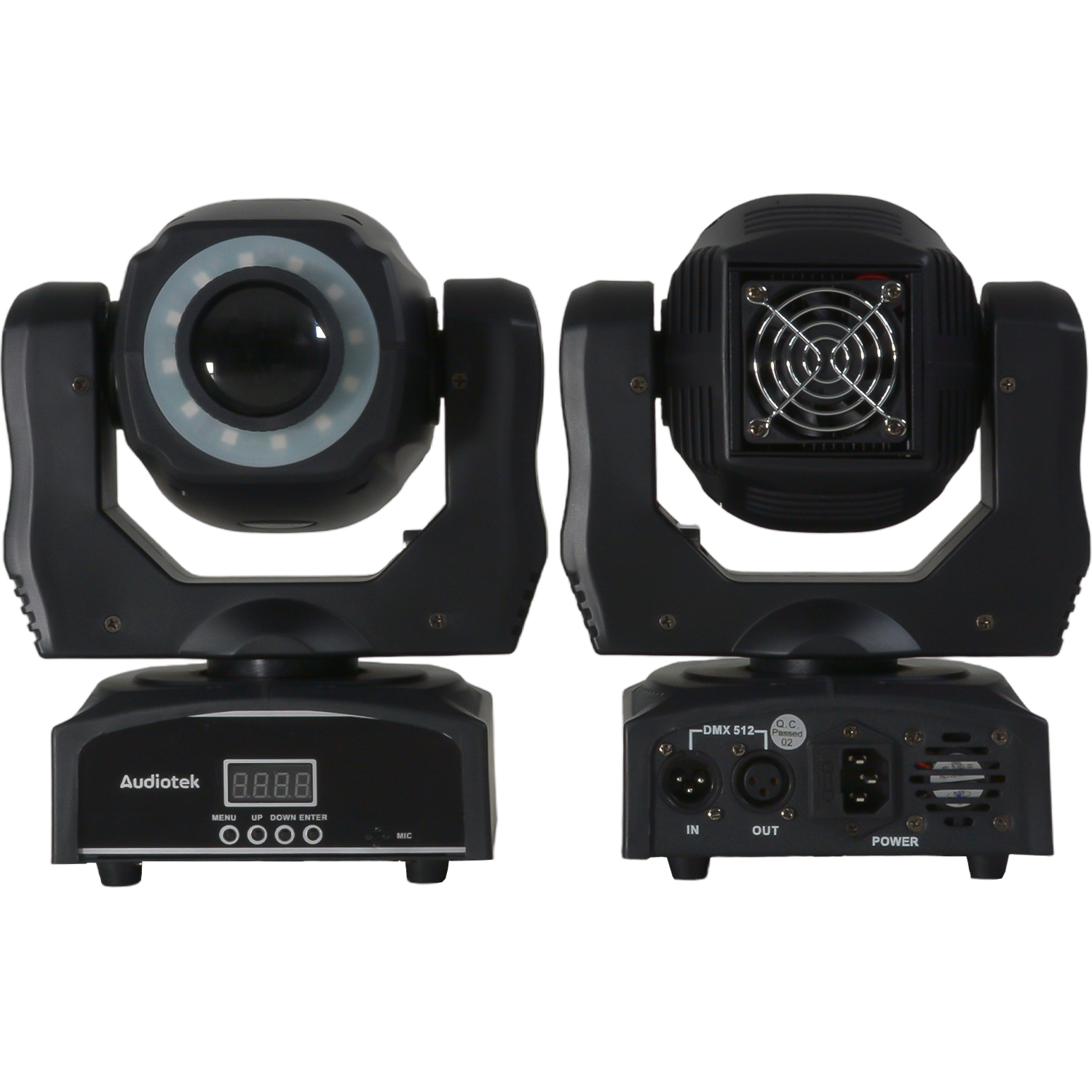 Set 2 Cabezas Movil Aro Rgb Robotica 90w Con Mochila