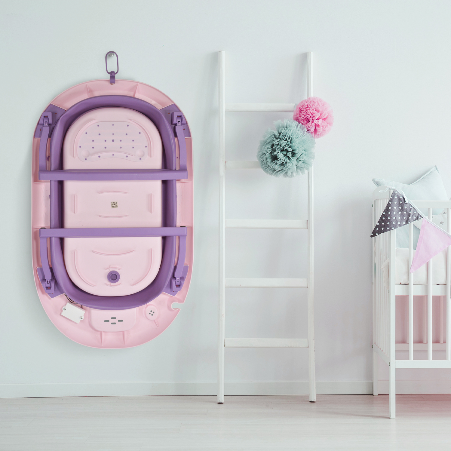 Tina de Baño Para Bebe Plegable Rosado DB-688 - Shopstar