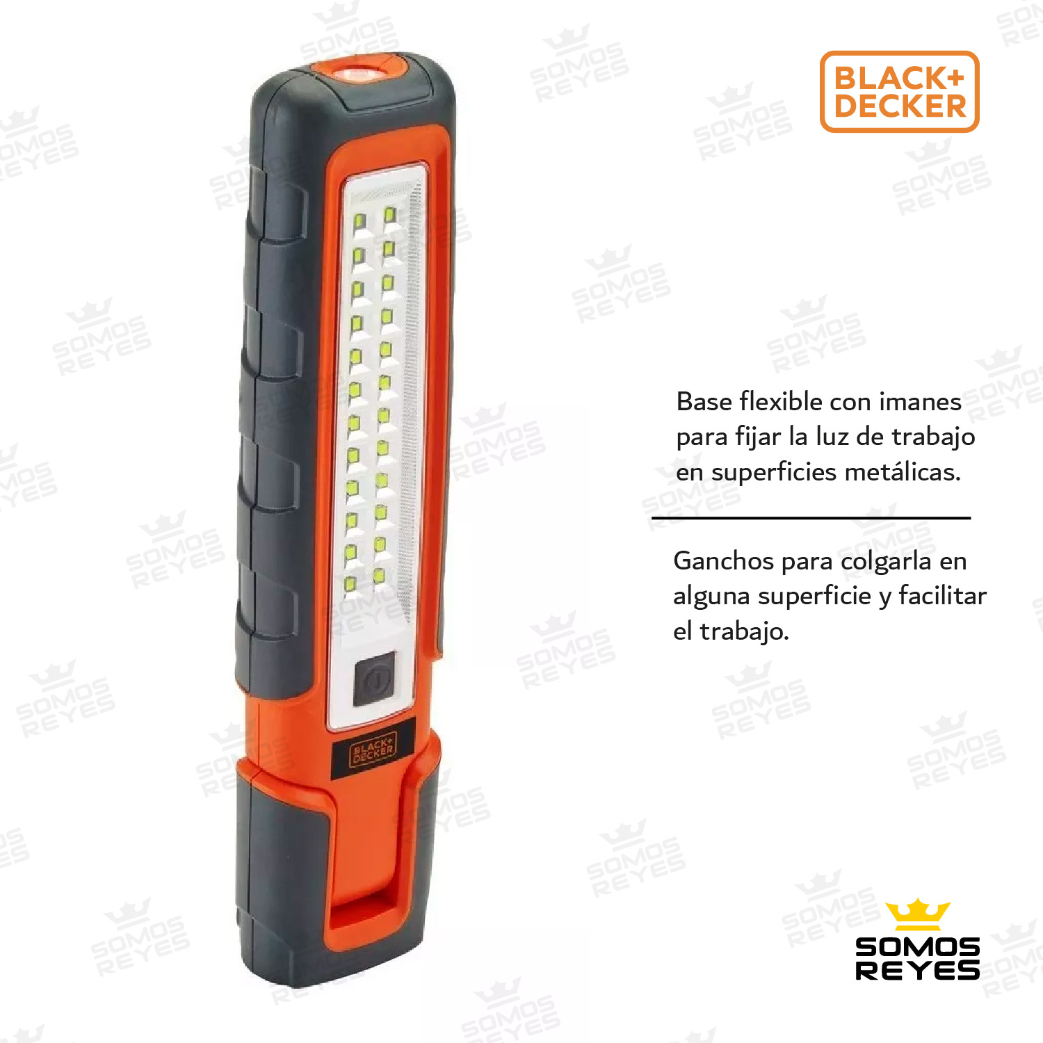 Lámpara Led Recargable 350 Lumens Con Iman Black and Decker
