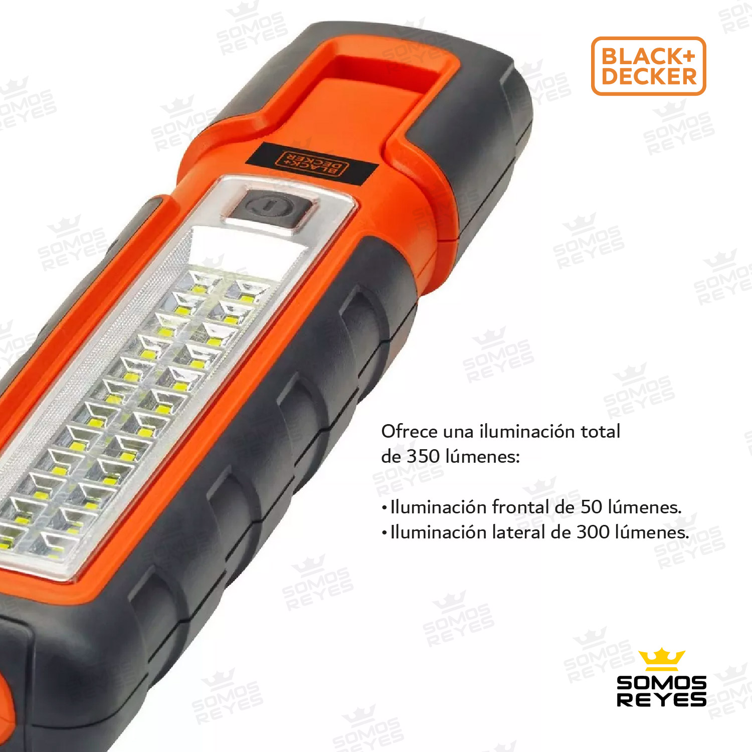Lámpara Led Recargable 350 Lumens Con Iman Black and Decker