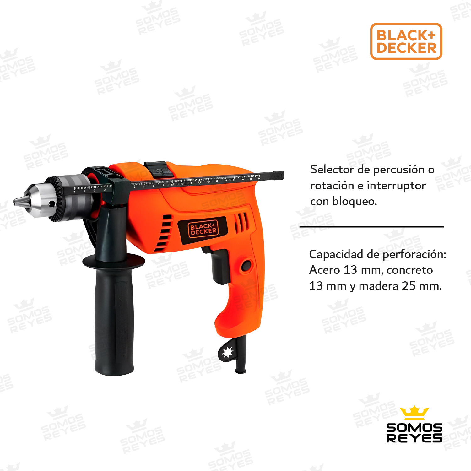 Taladro Percutor 650 W + Estuche HD650K Black And Decker 