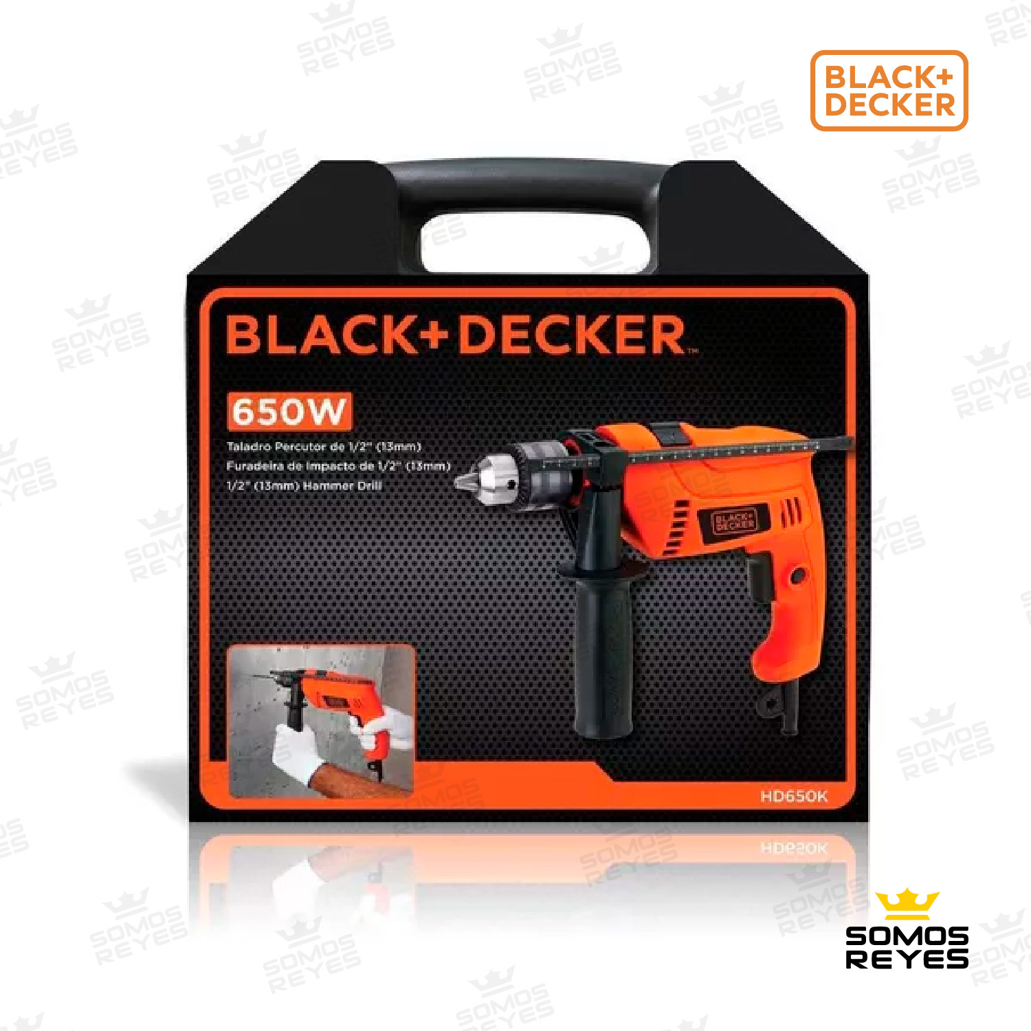 Taladro Percutor 650 W + Estuche HD650K Black And Decker 