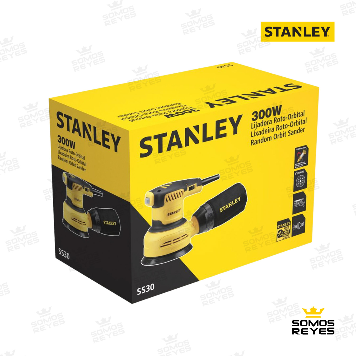 Lijadora Roto Orbital Electrica 5" 300w SS30-B3 Stanley 