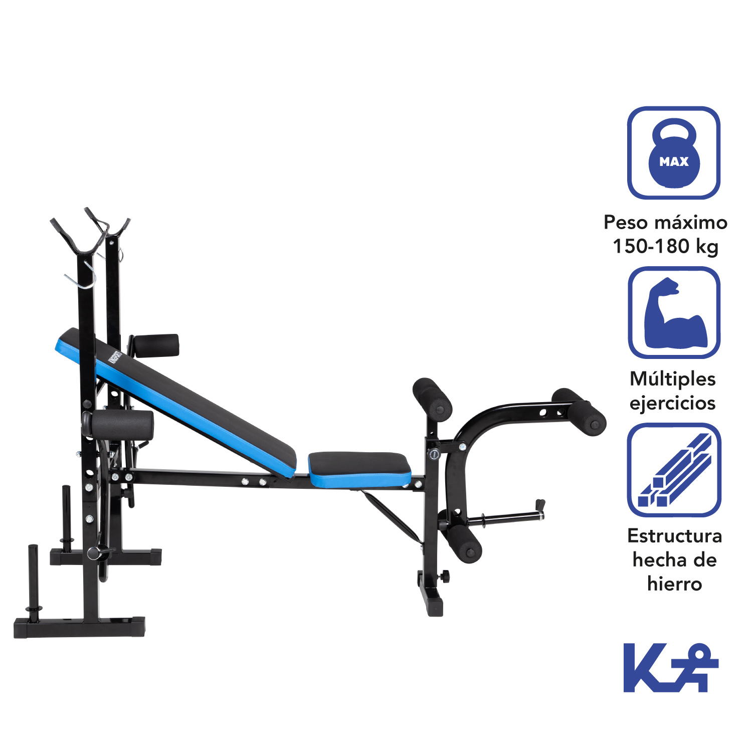 Banco Banca Multiposiciones P/ Ejercicio Pesas Pecho Pierna 