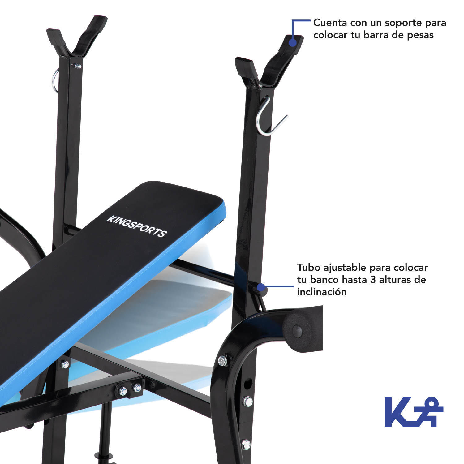 Banco Banca Multiposiciones P/ Ejercicio Pesas Pecho Pierna 