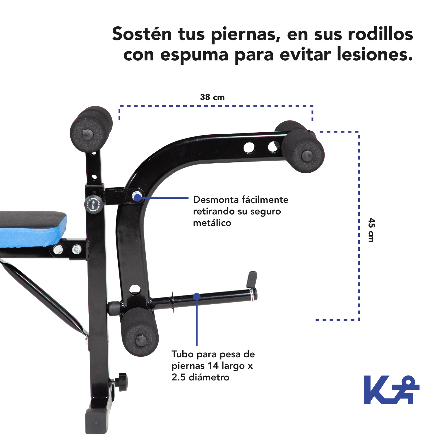 Banco Banca Multiposiciones P/ Ejercicio Pesas Pecho Pierna 