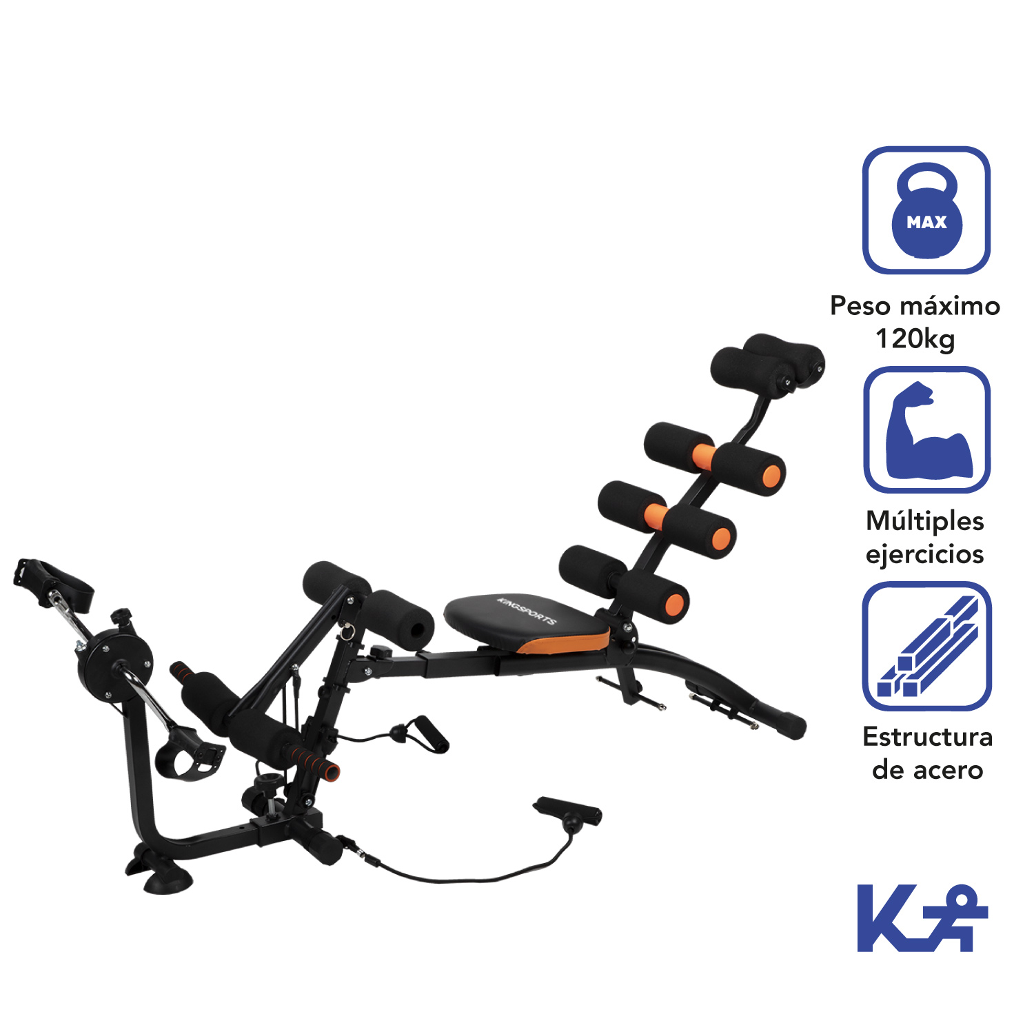 Aparato Abdomen Multiposiciones 7en1 Bicicleta Entrenamiento 