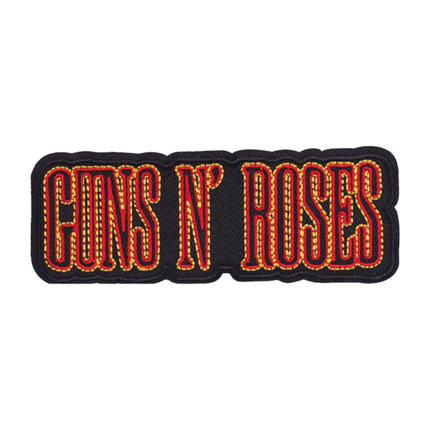 Guns N Roses Parches TemoAdhesivos MXGUE-001-6 1 Parche Guns N Roses 12x4,5cm NegroRojo Bordado Adhesivo para Planchar, Music19