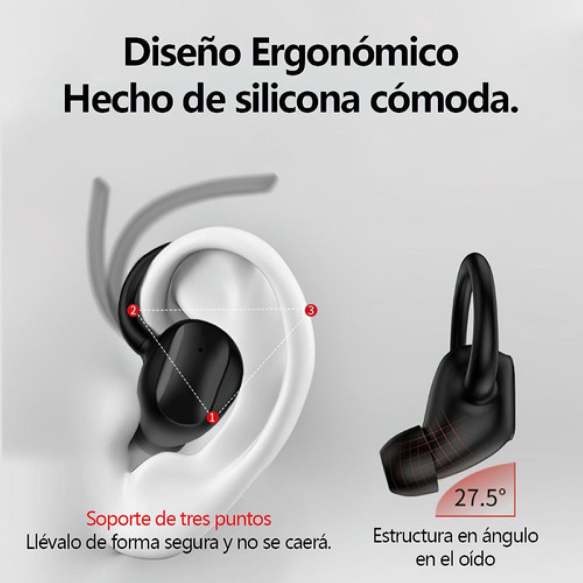 Audifonos Bluetooth Deportivos Audifonos V5.1 Negros Led Verde