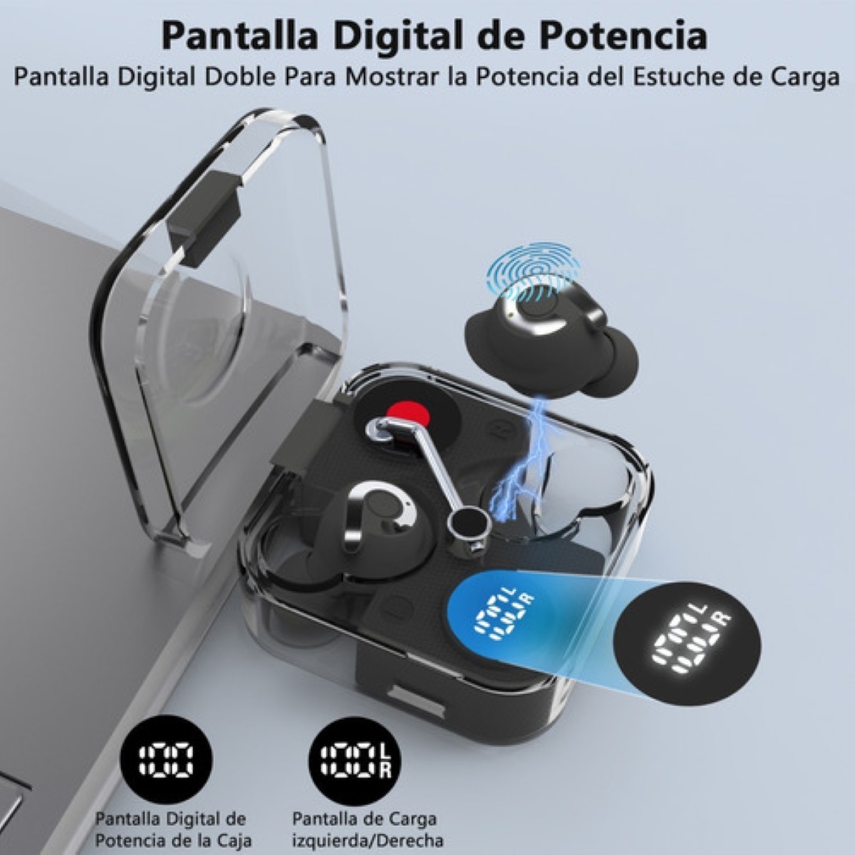 Audífonos In-ear Gamer Inalámbricos Bluetooth Para iPhone Negros